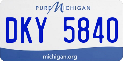 MI license plate DKY5840