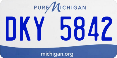 MI license plate DKY5842