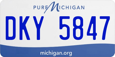 MI license plate DKY5847
