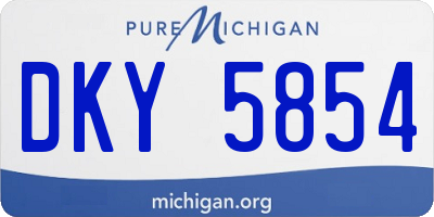 MI license plate DKY5854