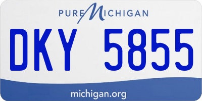 MI license plate DKY5855