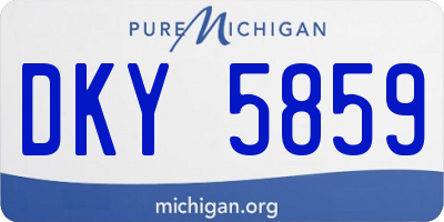 MI license plate DKY5859