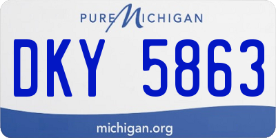 MI license plate DKY5863