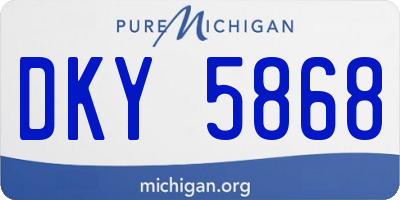 MI license plate DKY5868