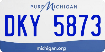 MI license plate DKY5873