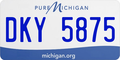 MI license plate DKY5875