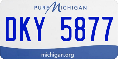 MI license plate DKY5877