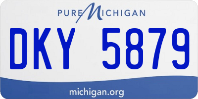 MI license plate DKY5879