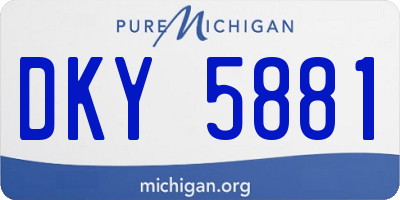MI license plate DKY5881