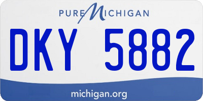 MI license plate DKY5882