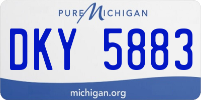 MI license plate DKY5883