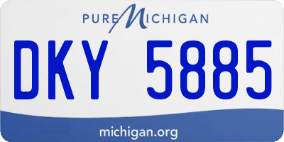 MI license plate DKY5885