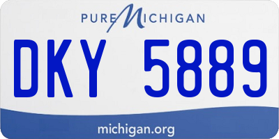 MI license plate DKY5889