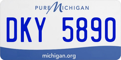 MI license plate DKY5890