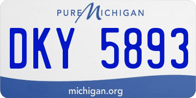 MI license plate DKY5893