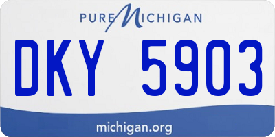 MI license plate DKY5903