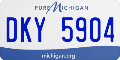 MI license plate DKY5904