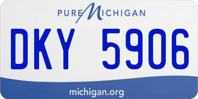 MI license plate DKY5906