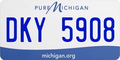 MI license plate DKY5908