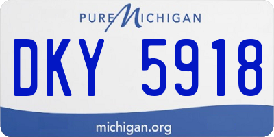 MI license plate DKY5918