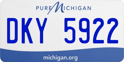 MI license plate DKY5922