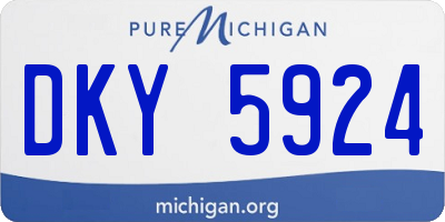 MI license plate DKY5924