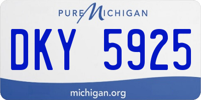 MI license plate DKY5925