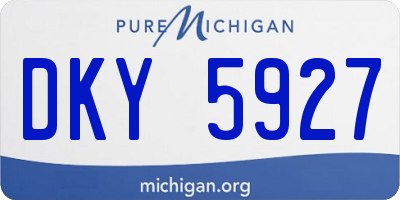 MI license plate DKY5927