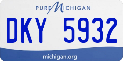 MI license plate DKY5932