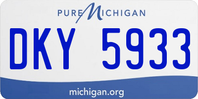 MI license plate DKY5933