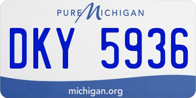 MI license plate DKY5936