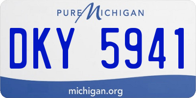 MI license plate DKY5941