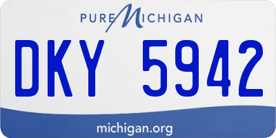 MI license plate DKY5942