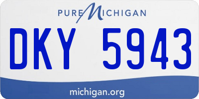 MI license plate DKY5943