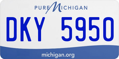 MI license plate DKY5950