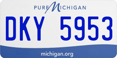 MI license plate DKY5953