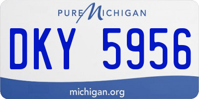 MI license plate DKY5956