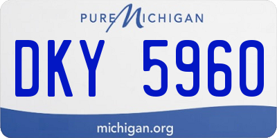 MI license plate DKY5960