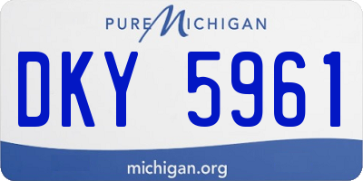 MI license plate DKY5961