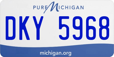 MI license plate DKY5968