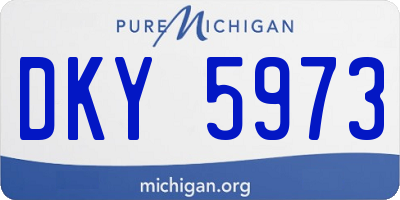 MI license plate DKY5973