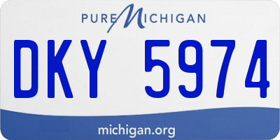 MI license plate DKY5974