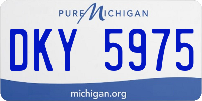 MI license plate DKY5975