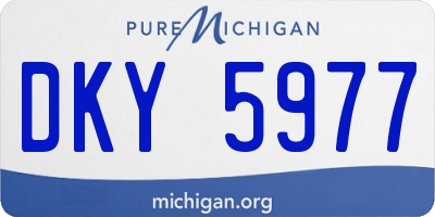 MI license plate DKY5977