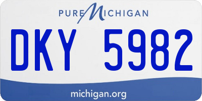 MI license plate DKY5982