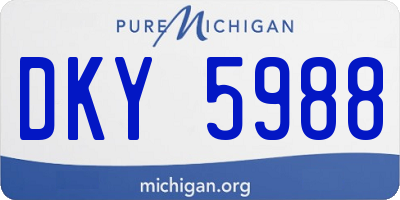 MI license plate DKY5988