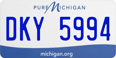 MI license plate DKY5994