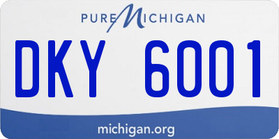 MI license plate DKY6001