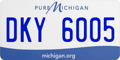 MI license plate DKY6005