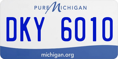 MI license plate DKY6010